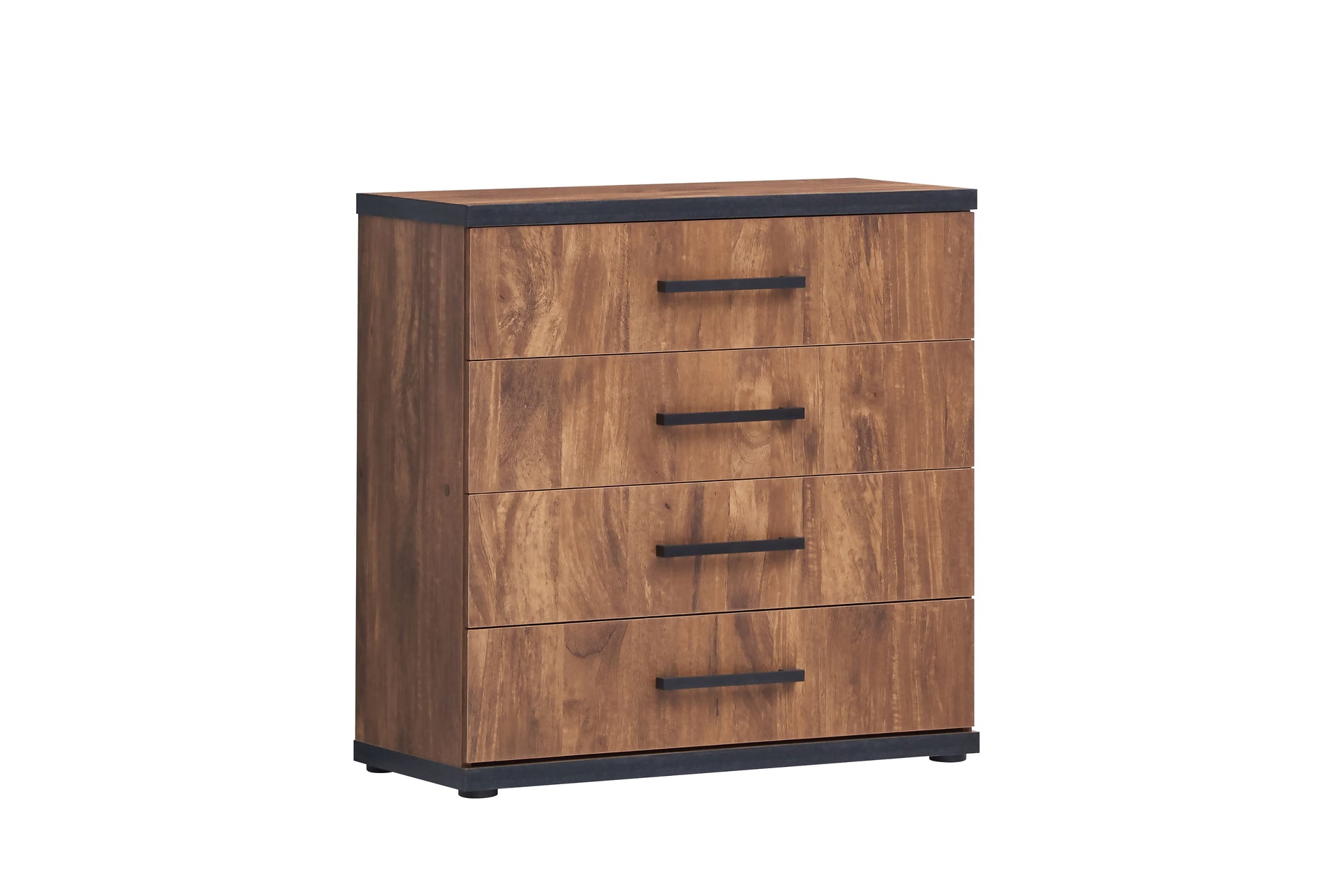 Image of Commode Osman - Donkere Eik - 80x82x40cm. Ideaal als aanvulling op uw slaapkamer Elle...