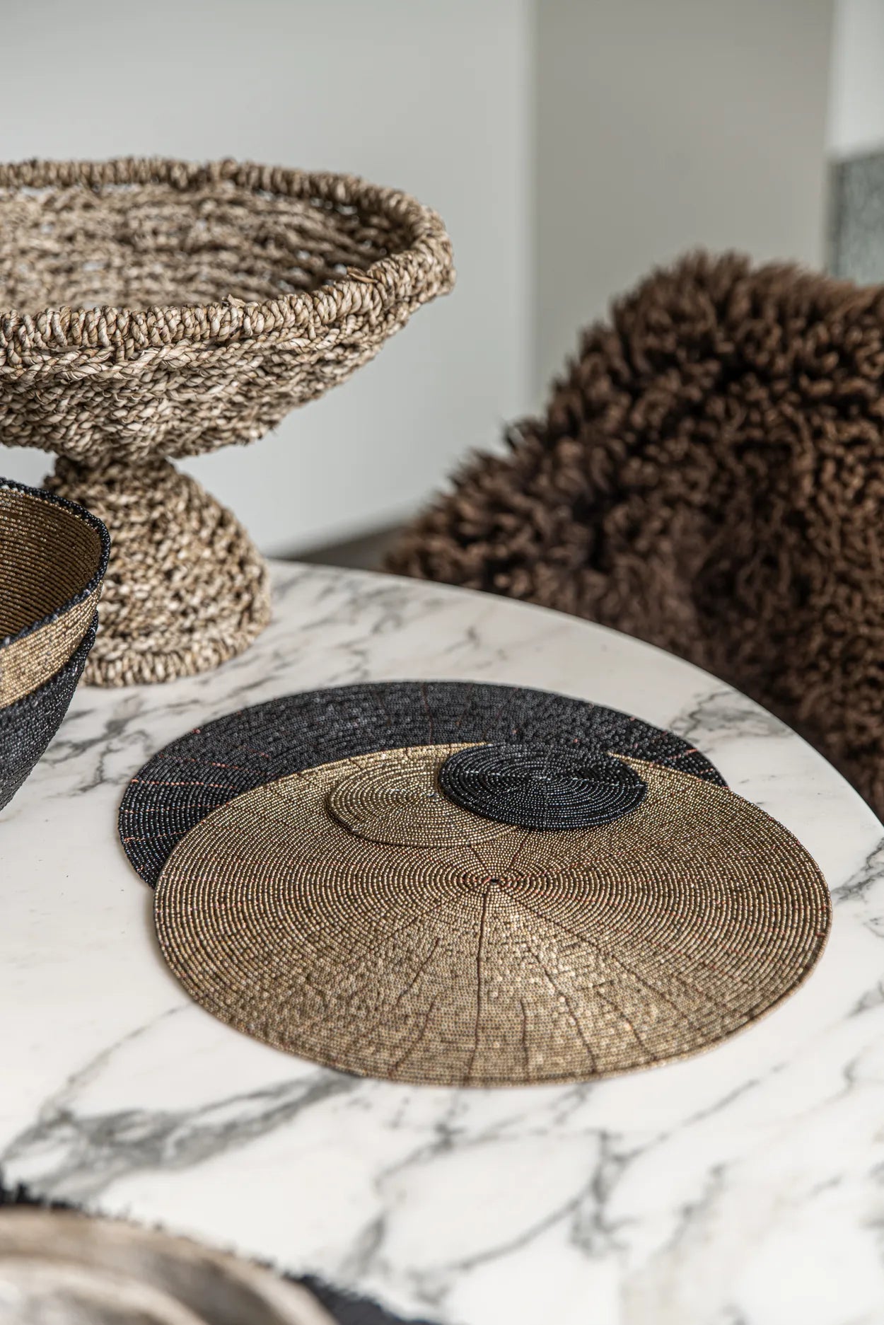 BB - Onderzetter Beaded - Zwart