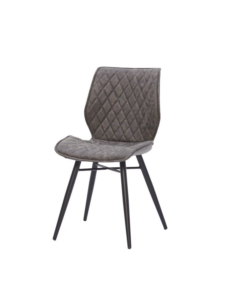 YLF - Chaise de salle à manger Yasmin - Tissu - Gris - 46x80x45cm
