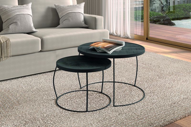 Rousseau - Table basse Lars - Noir - 70x48x70cm