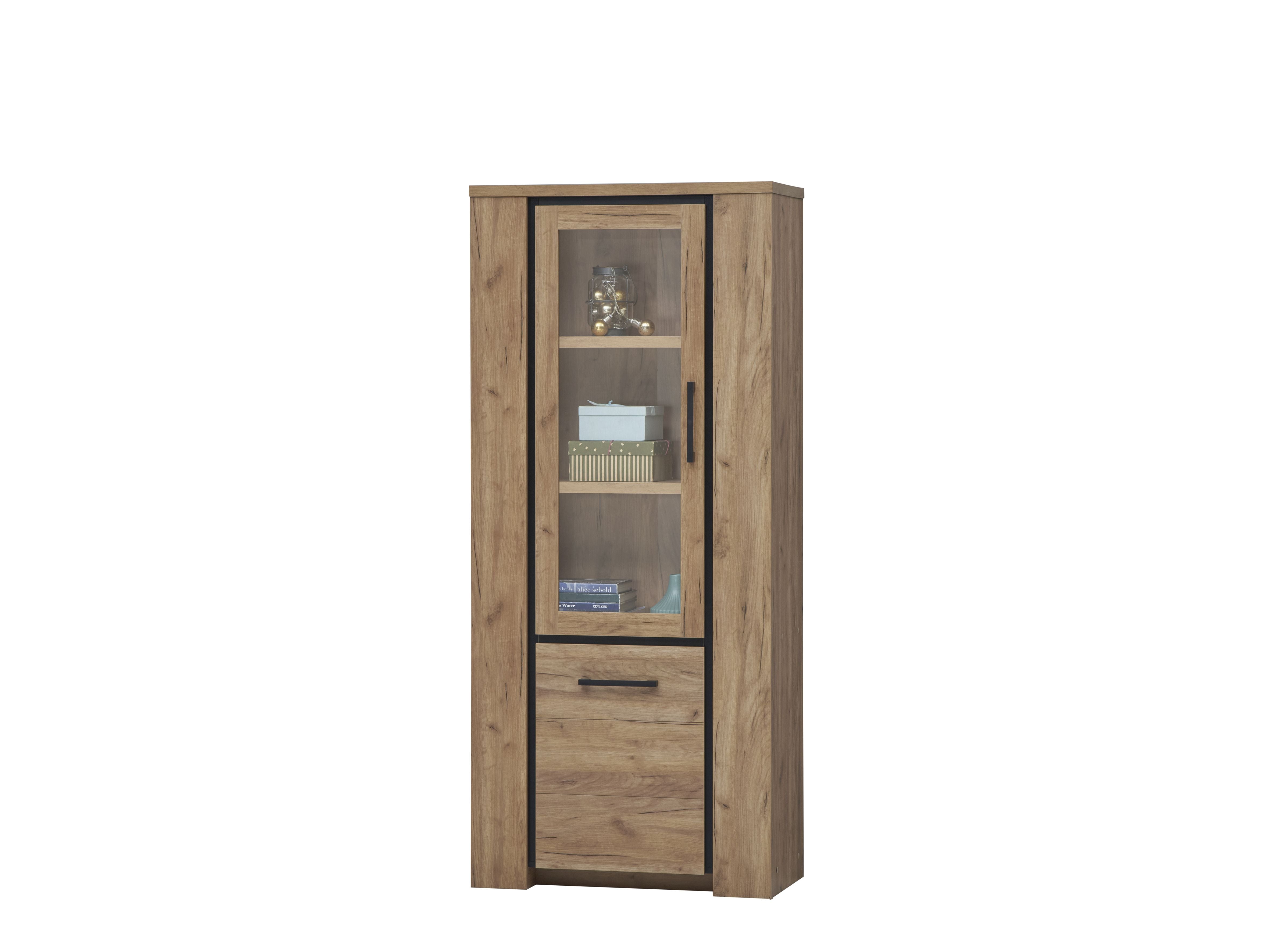 TYC - Vitrine colonne Oxalys - Chêne foncé