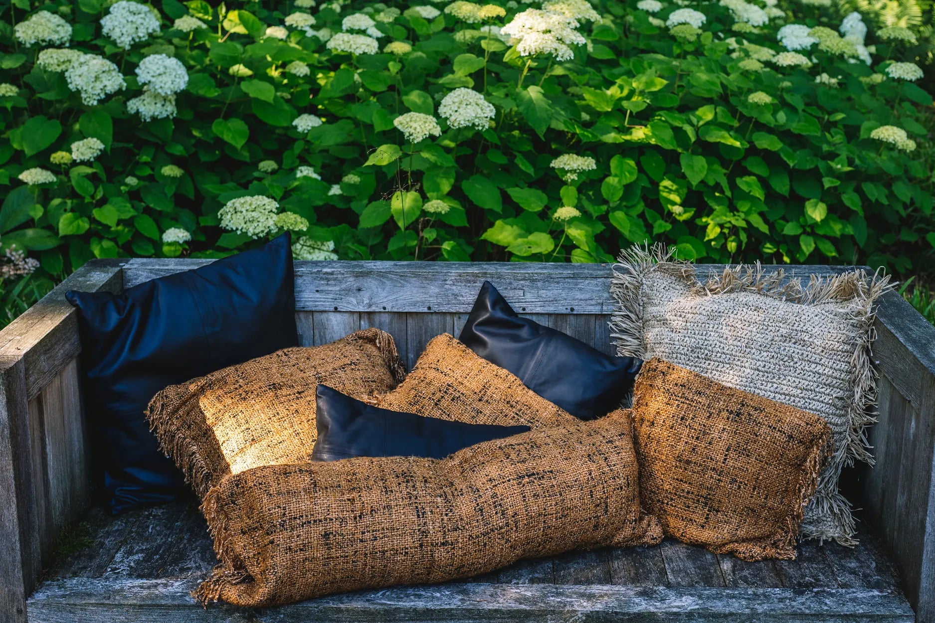 BB - Kussenhoes vierdelige leren - Zwart - 40x40