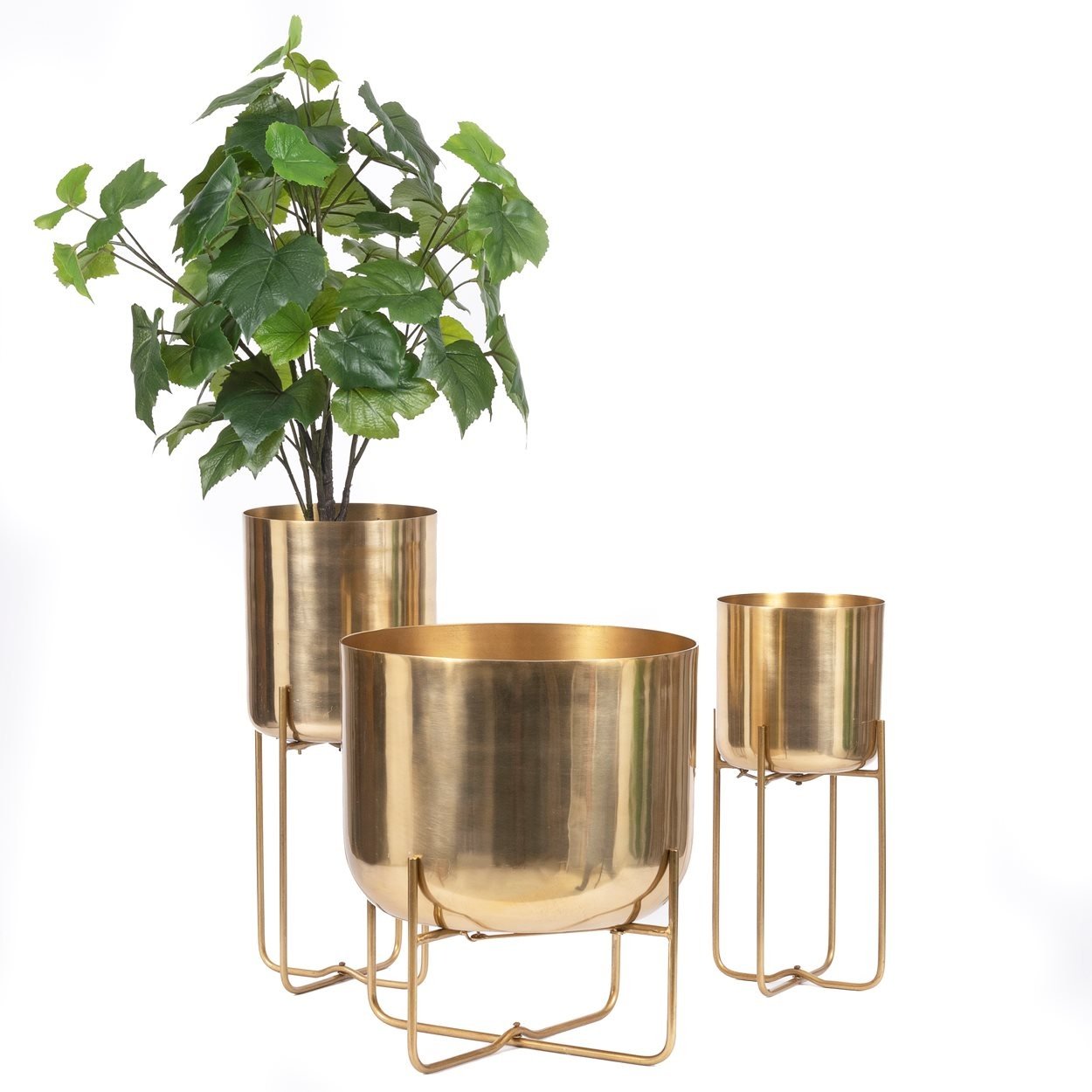 BB - Sierpot Messing op standaard - Messing - XL