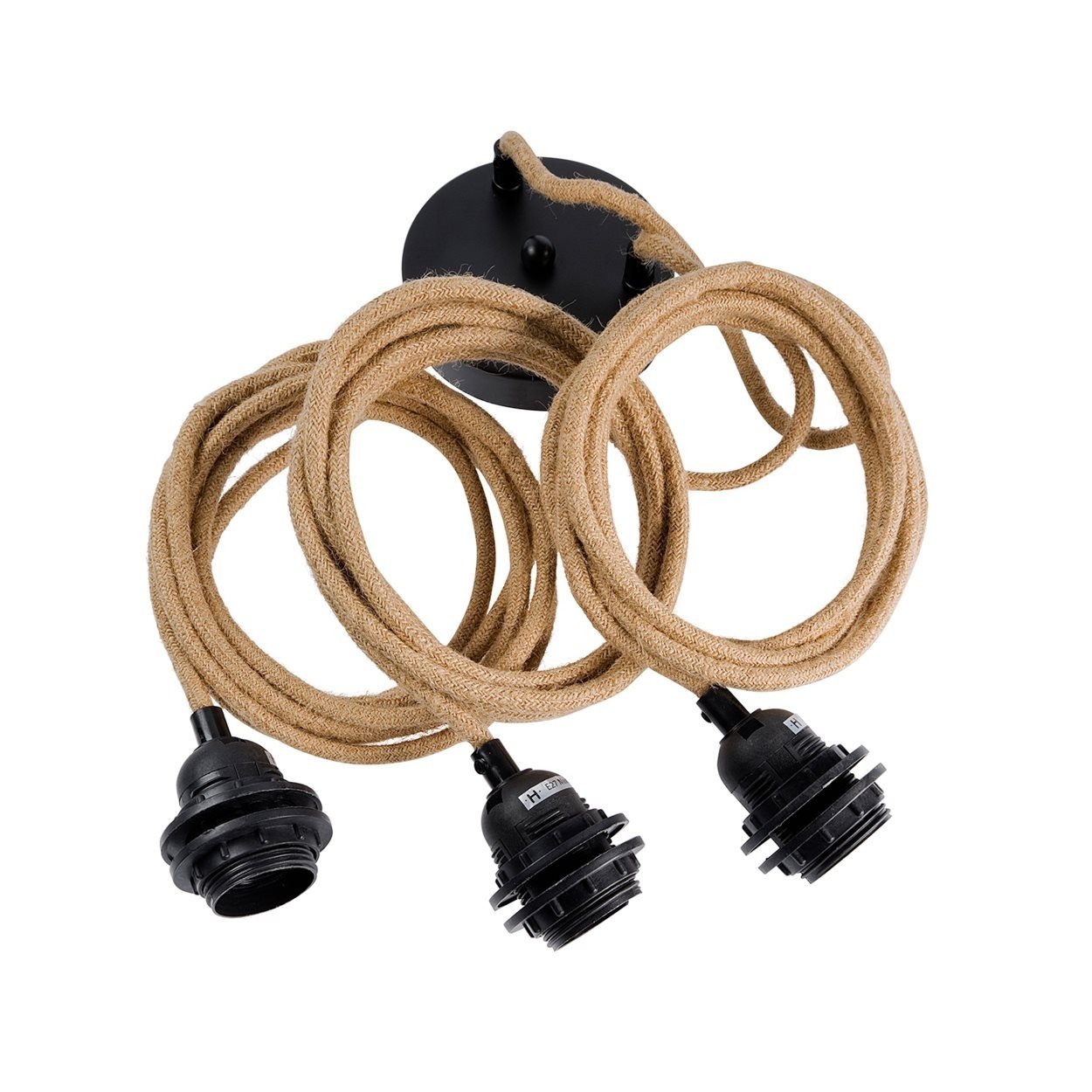 BB - Fitting hanglampen - Natuurlook Zwart - 3 Fittingen