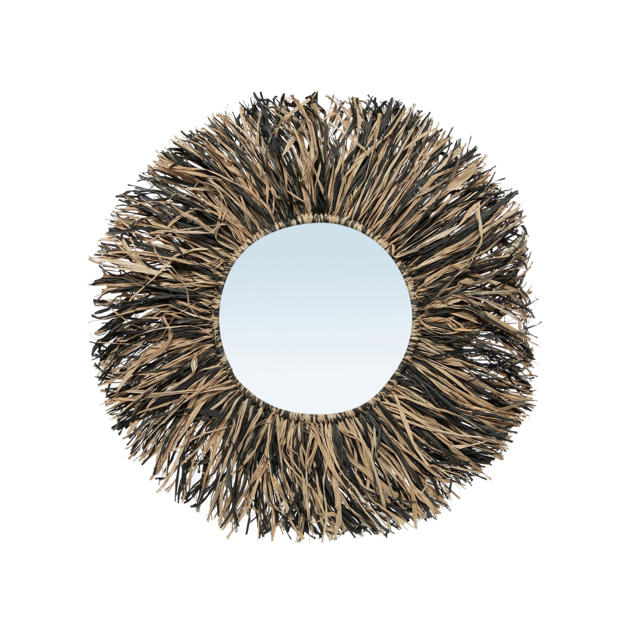 BB - Spiegel Raffia Fringe - Natuurlook Zwart - S