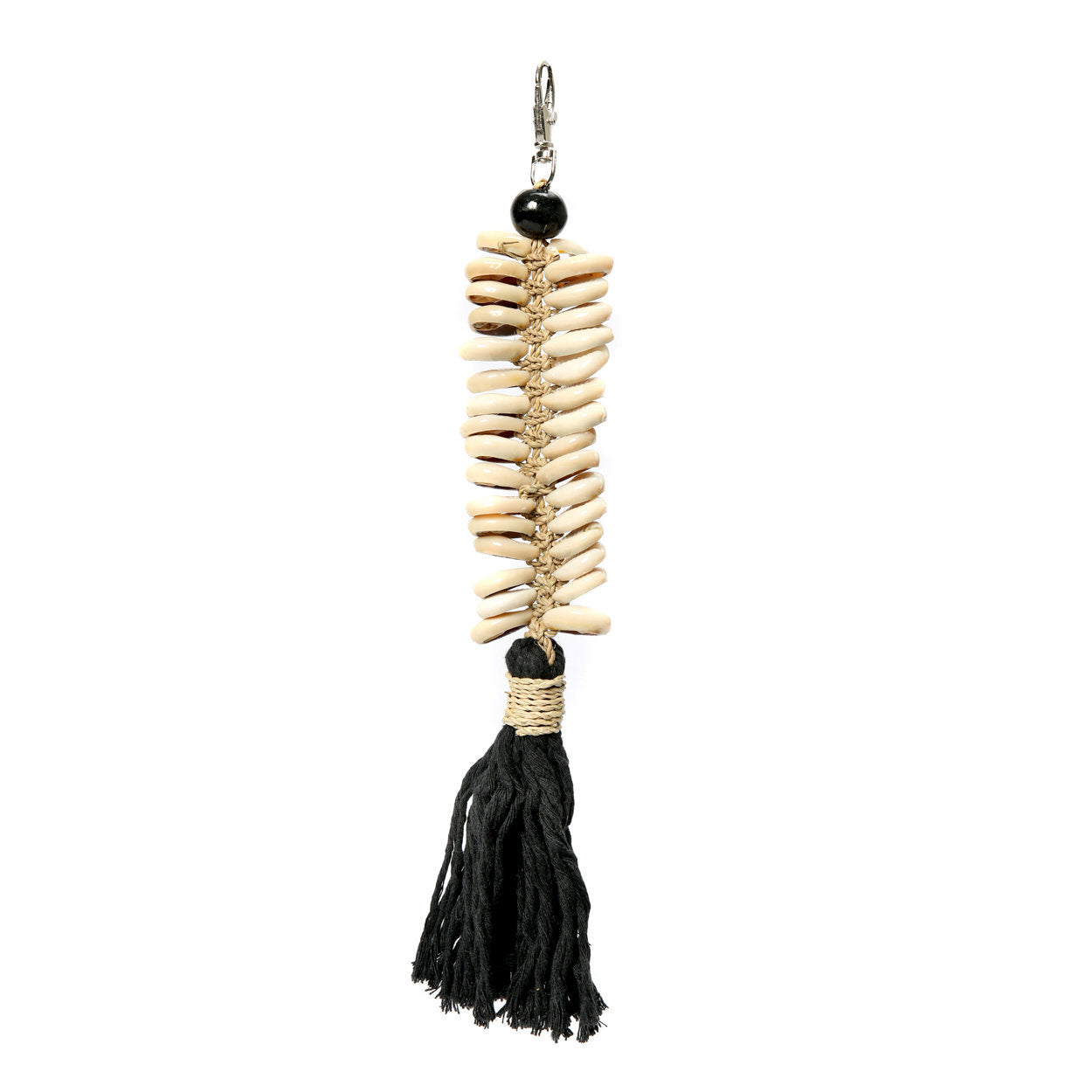 BB - Sleutelhanger Macramé - Visgraat - Zwart