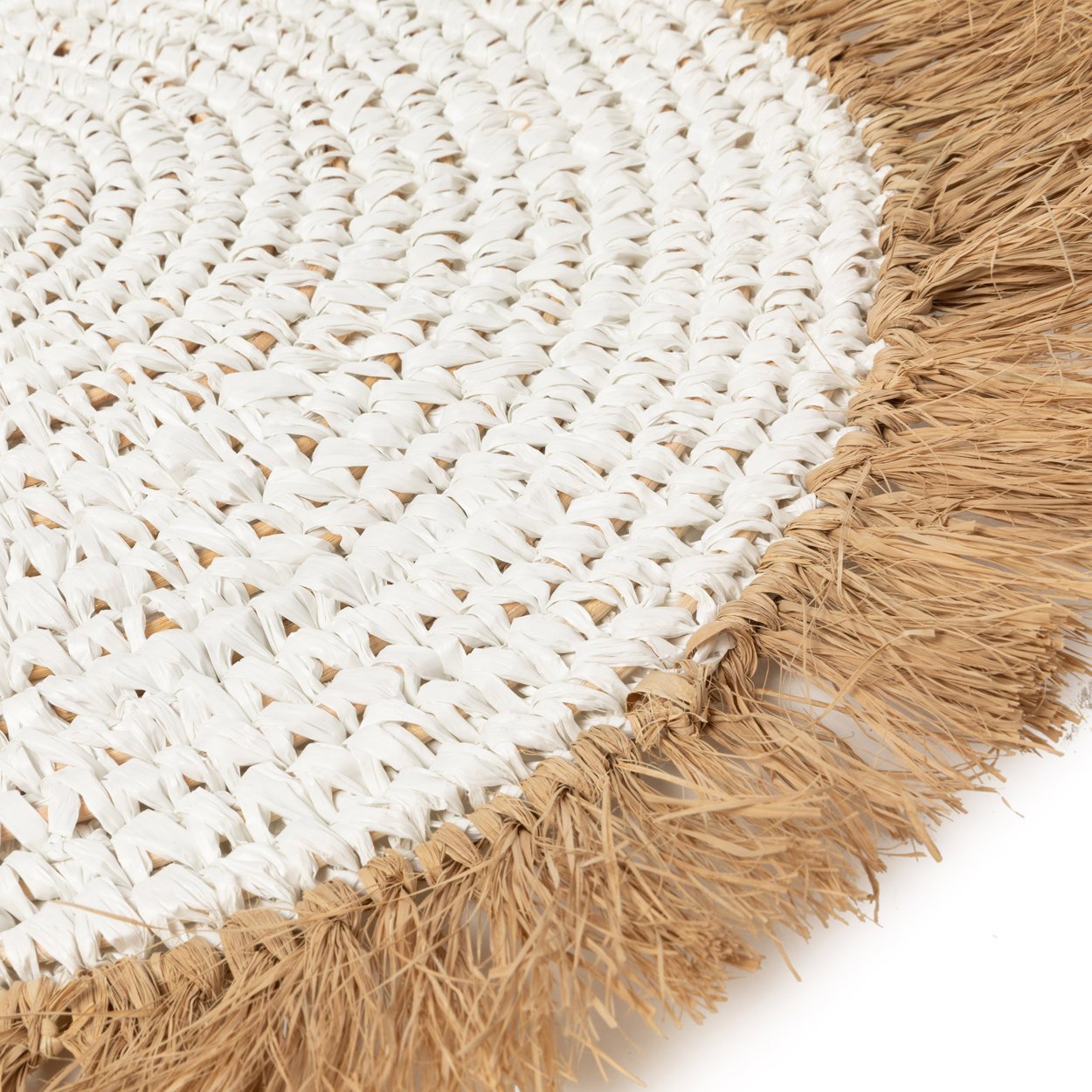 BB - Placemat Waterhyacint Raffia - Wit Natuurlook