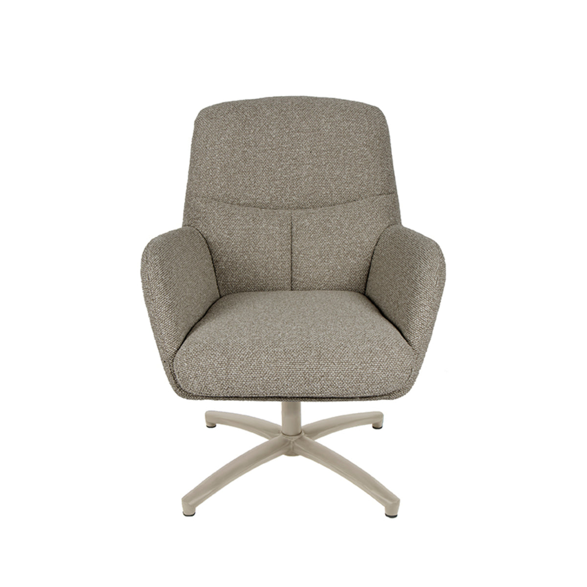 Label51 - Draaifauteuil Chill Zone - Bouclé - Mushroom - 68 x 73 x 90 cm