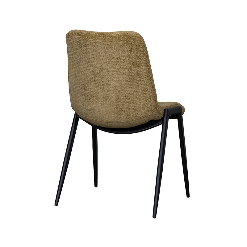 Label51 - Eetkamerstoel Noor - Stof - Mosterd - 51 x 41 x 84 cm