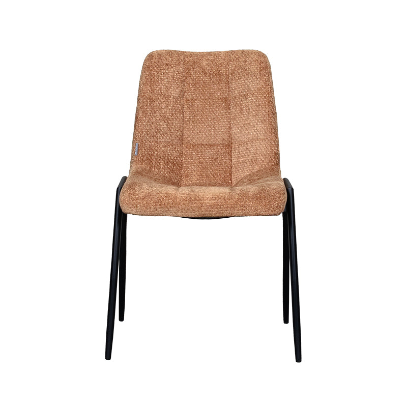 Label51 - Chaise de salle à manger Noor - Tissu - Cognac - 51 x 41 x 84 cm