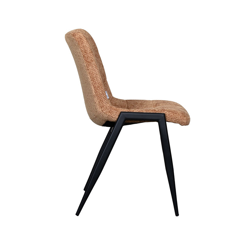 Label51 - Chaise de salle à manger Noor - Tissu - Cognac - 51 x 41 x 84 cm