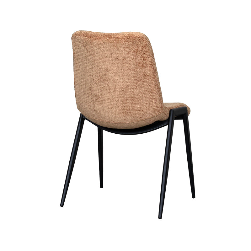 Label51 - Chaise de salle à manger Noor - Tissu - Cognac - 51 x 41 x 84 cm