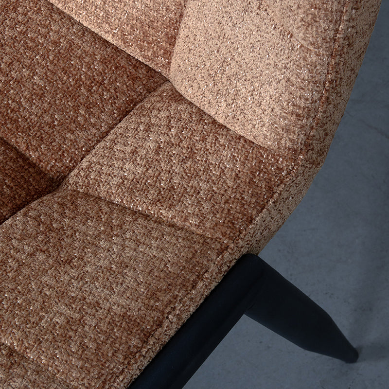 Label51 - Chaise de salle à manger Noor - Tissu - Cognac - 51 x 41 x 84 cm