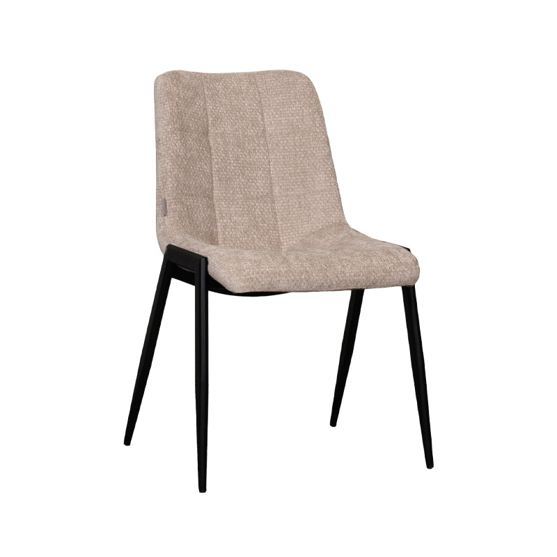 Label51 - Chaise de salle à manger Noor - Tissu - Argile - 51 x 41 x 84 cm