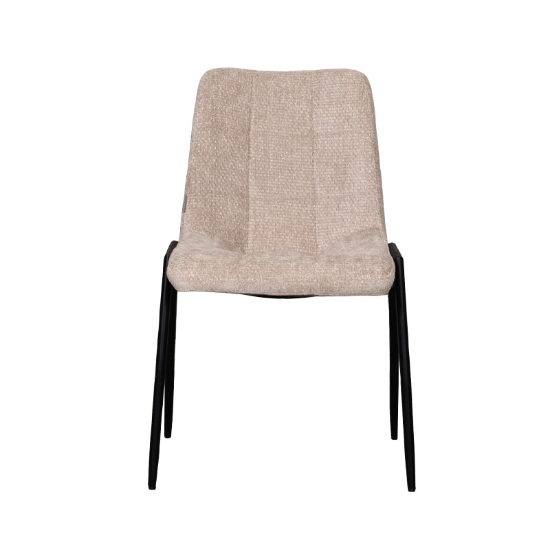 Label51 - Chaise de salle à manger Noor - Tissu - Argile - 51 x 41 x 84 cm