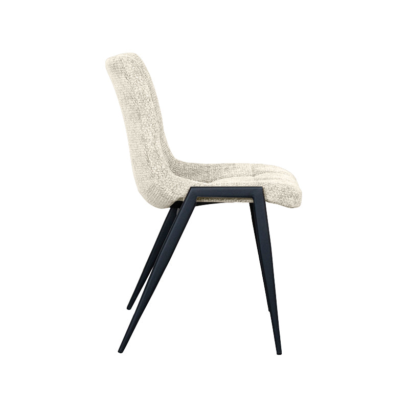 Label51 - Chaise de salle à manger Noor - Tissu - Naturel - 51 x 41 x 84 cm