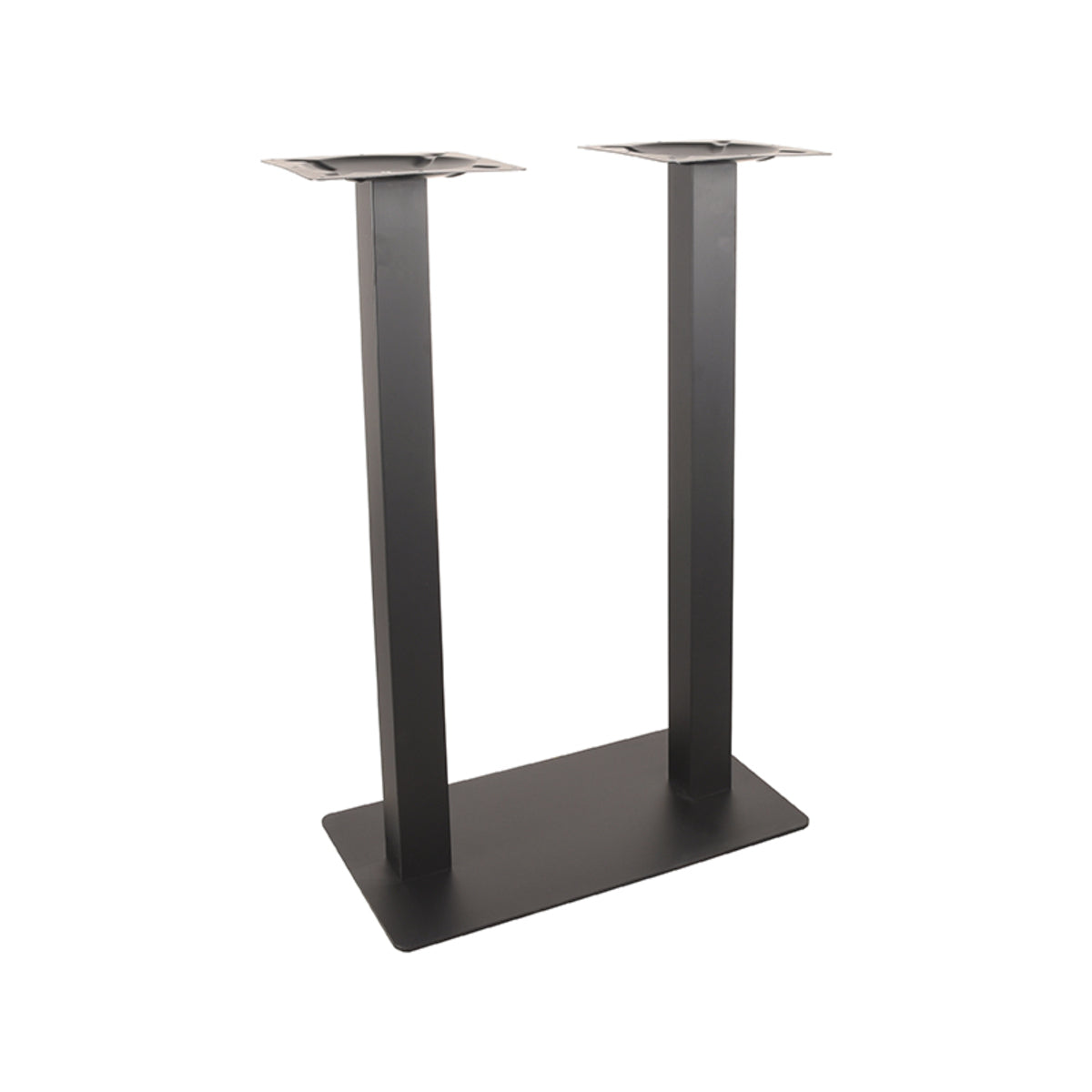 Label51 - Pied de table de bar double - Métal - Noir - 70 x 40 x 108 cm