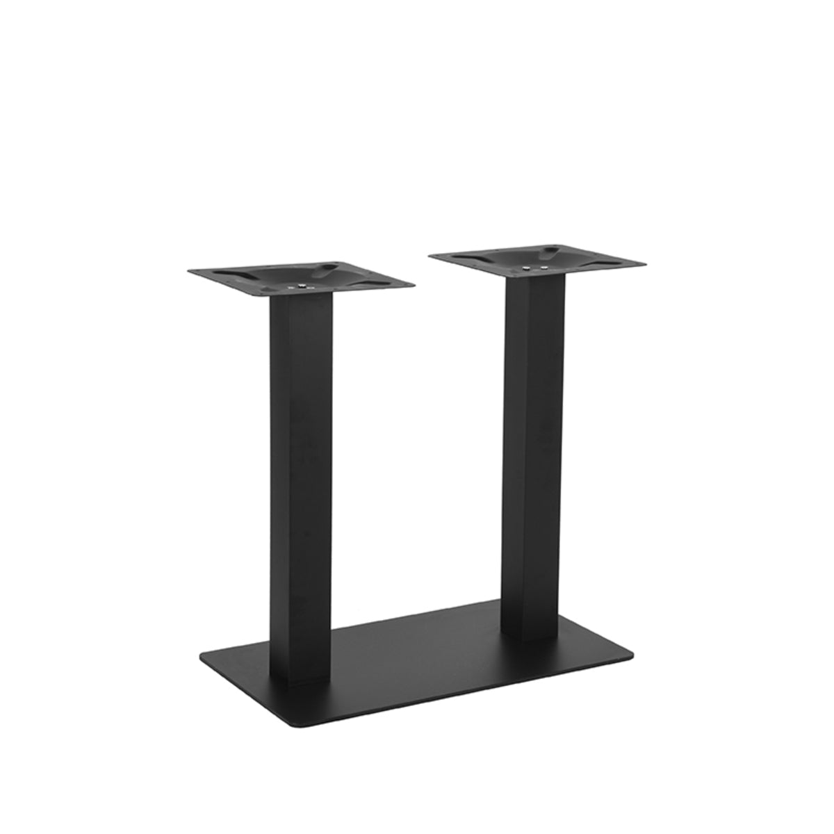 LABEL51 Pied de table à manger double - Noir - Métal - Double - 71 cm