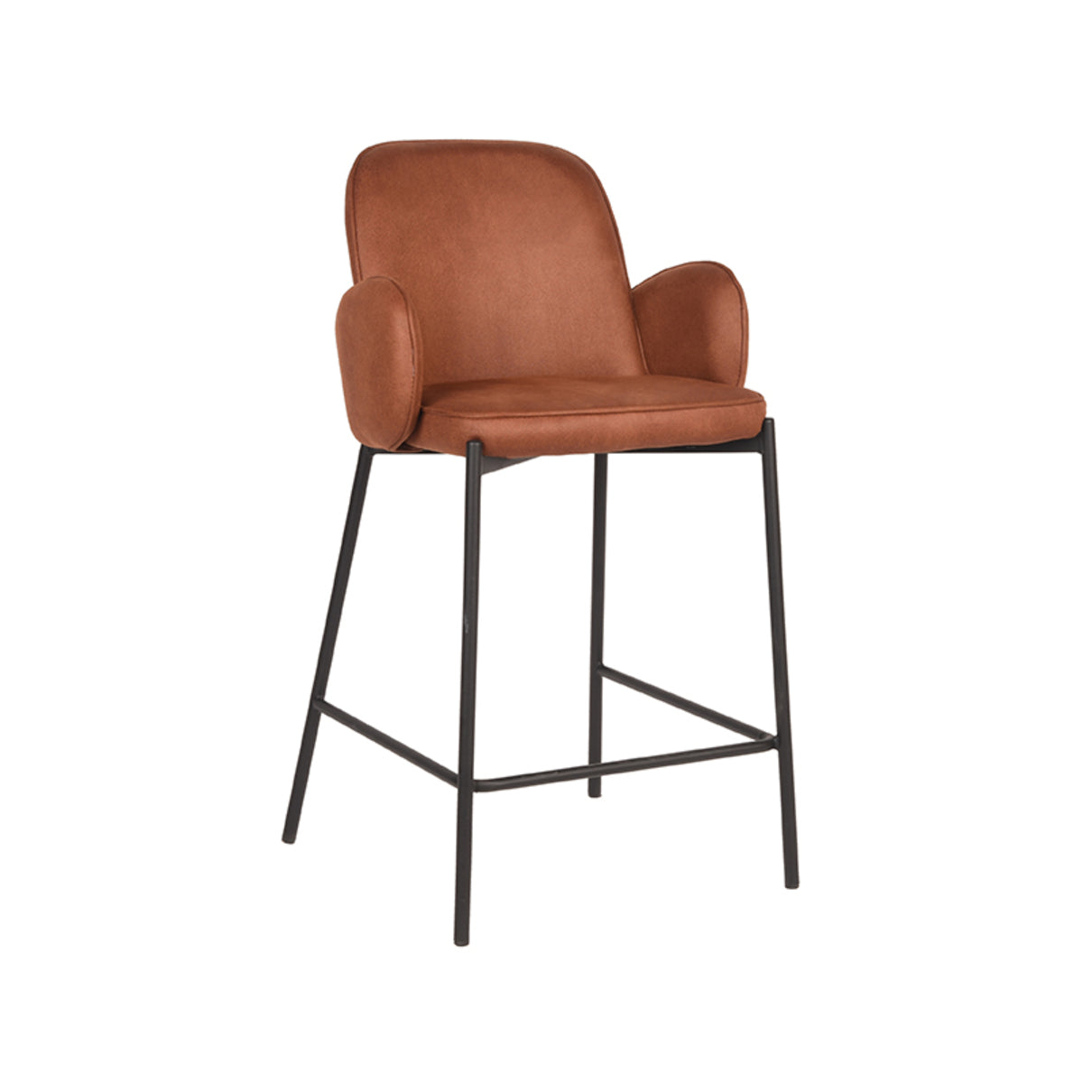 Label51 - Barkruk Jari - Microvezel - Cognac - 51 x 53 x 94 cm