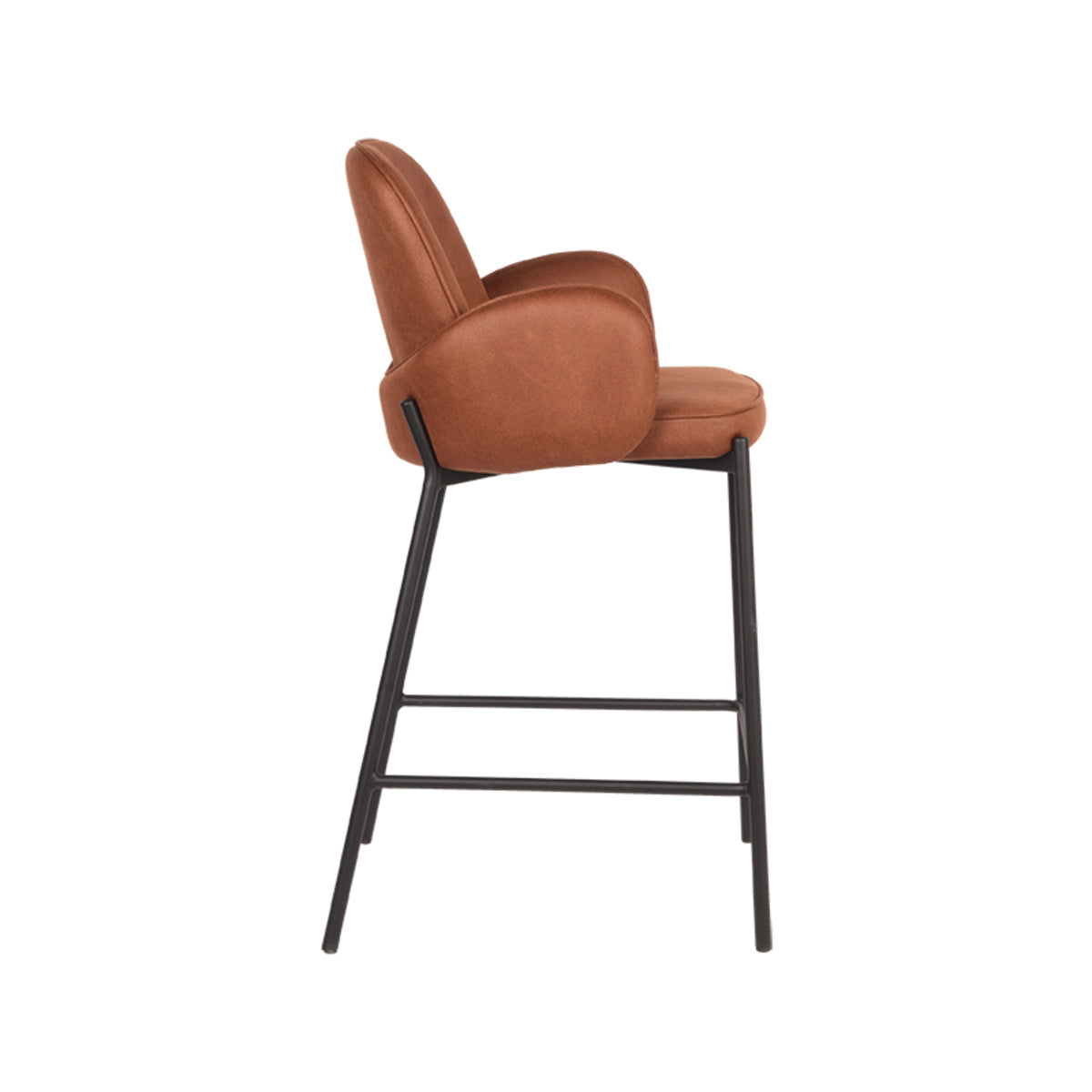 Label51 - Barkruk Jari - Microvezel - Cognac - 51 x 53 x 94 cm