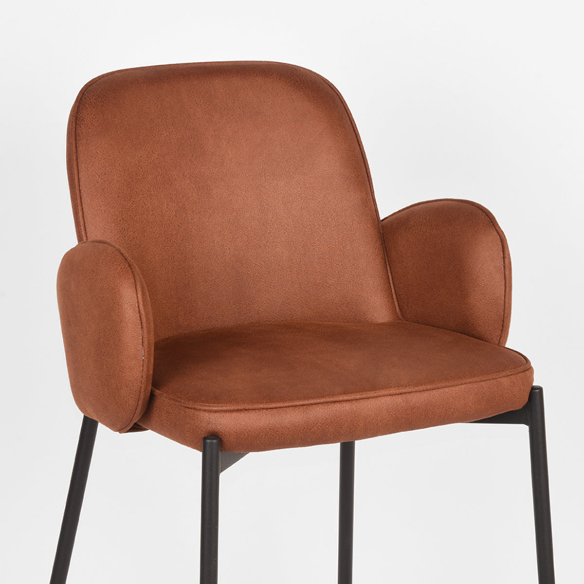 Label51 - Barkruk Jari - Microvezel - Cognac - 51 x 53 x 94 cm