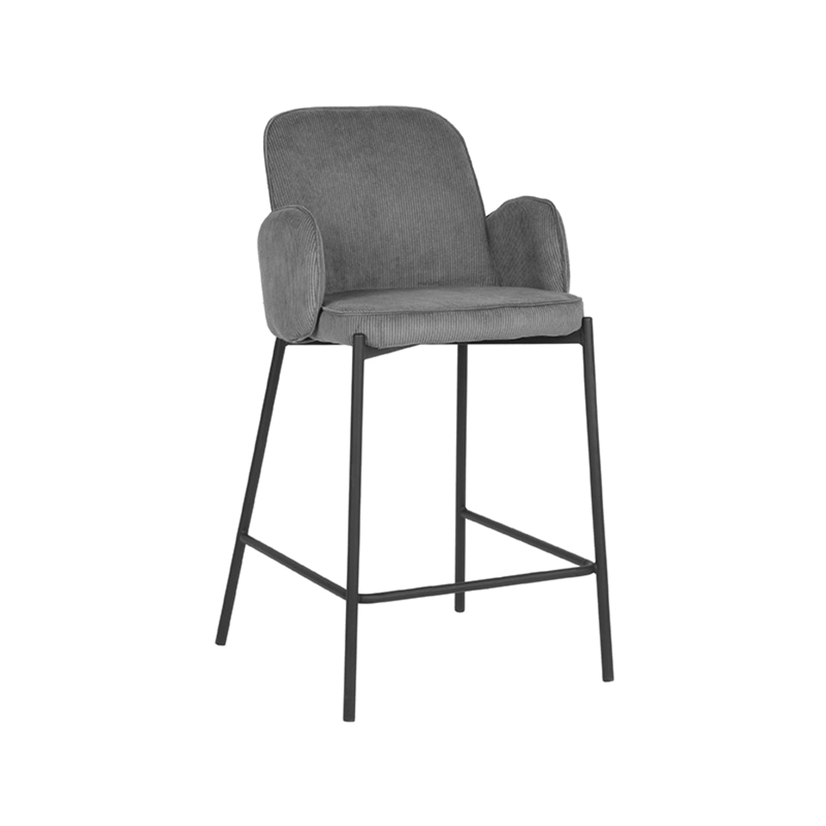 Label51 - Tabouret de bar Jari - Microfibre - 51 x 53 x 94 cm