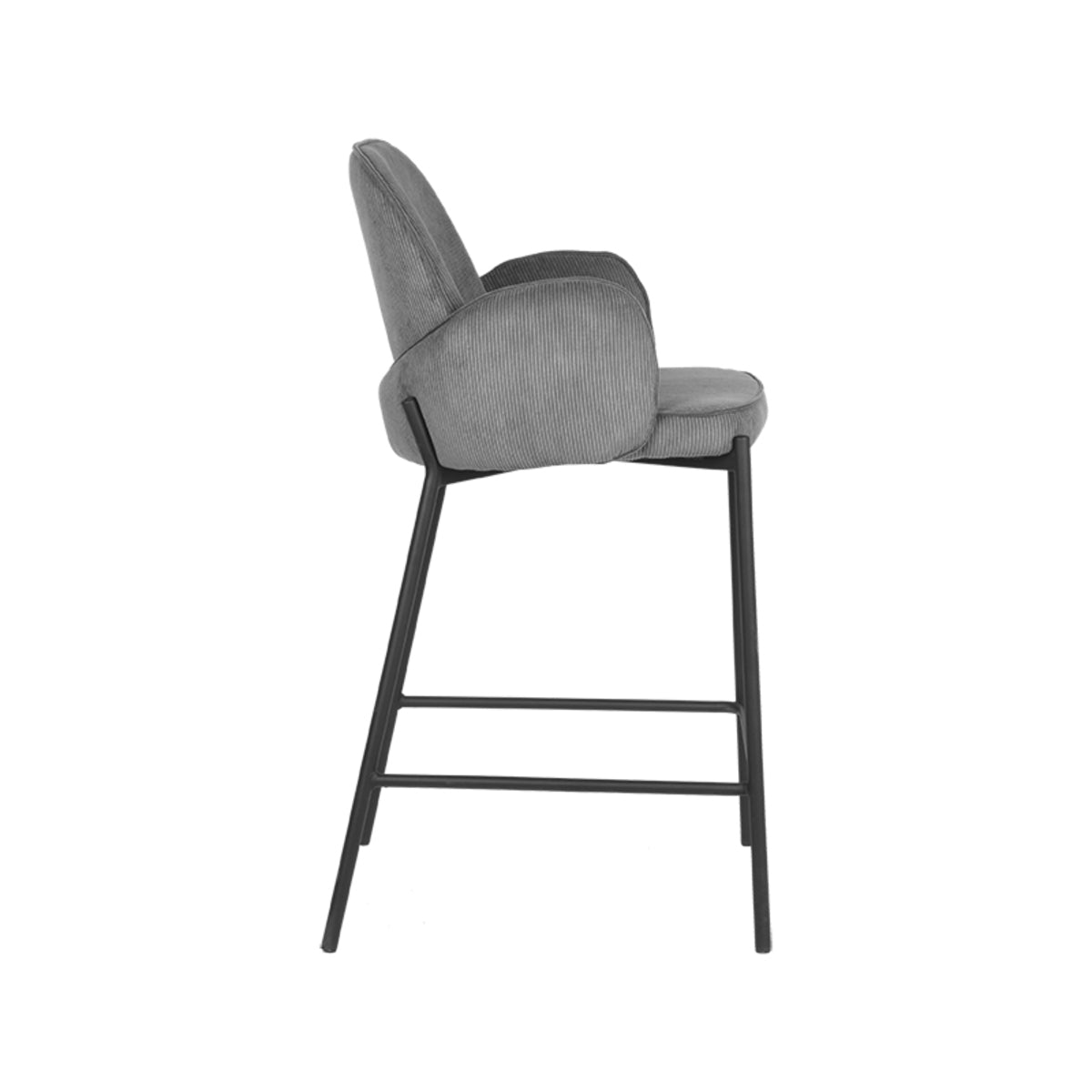Label51 - Tabouret de bar Jari - Microfibre - 51 x 53 x 94 cm