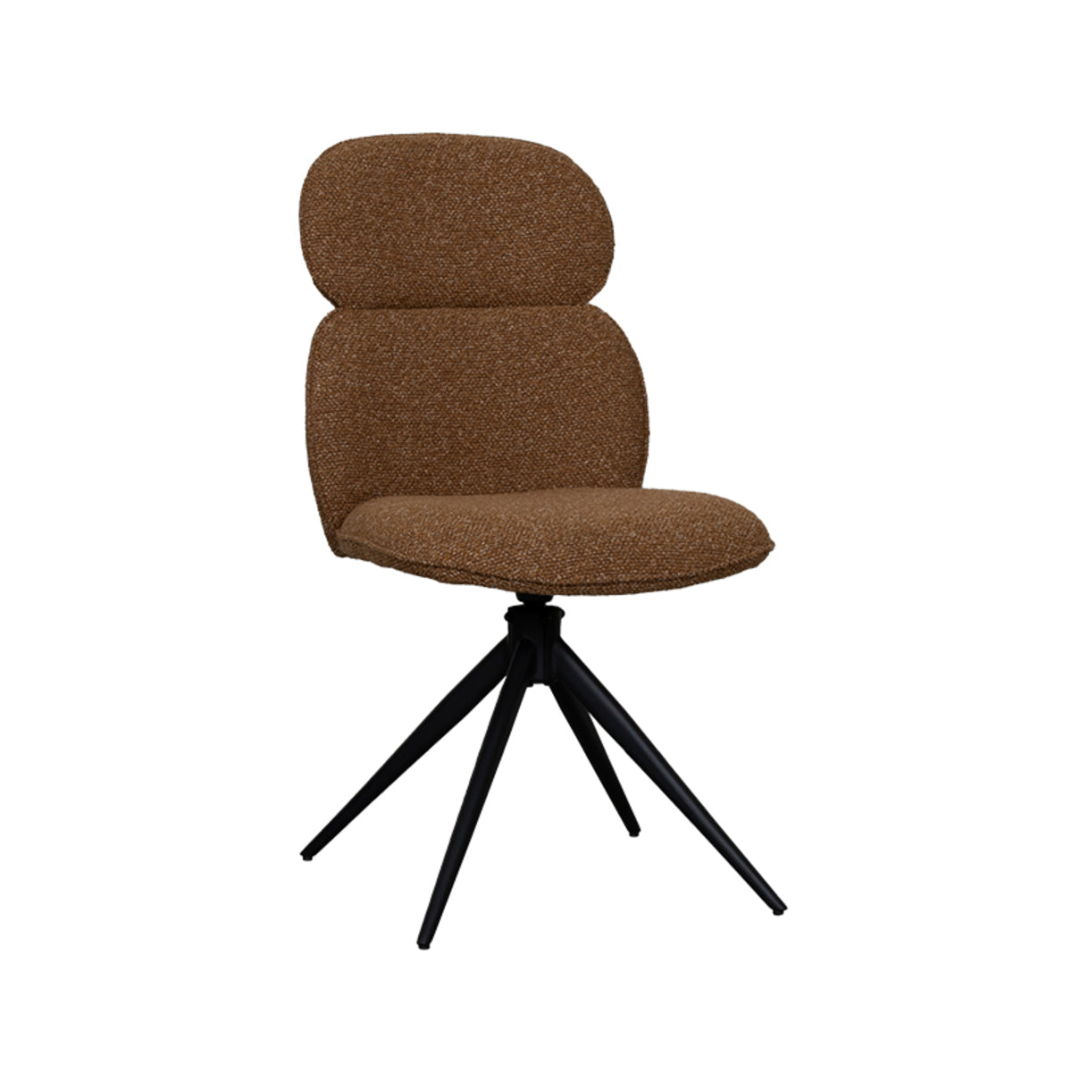 Label51 - Chaise de salle à manger Finn - Bouclette - Corail - 49 x 62 x 91 cm