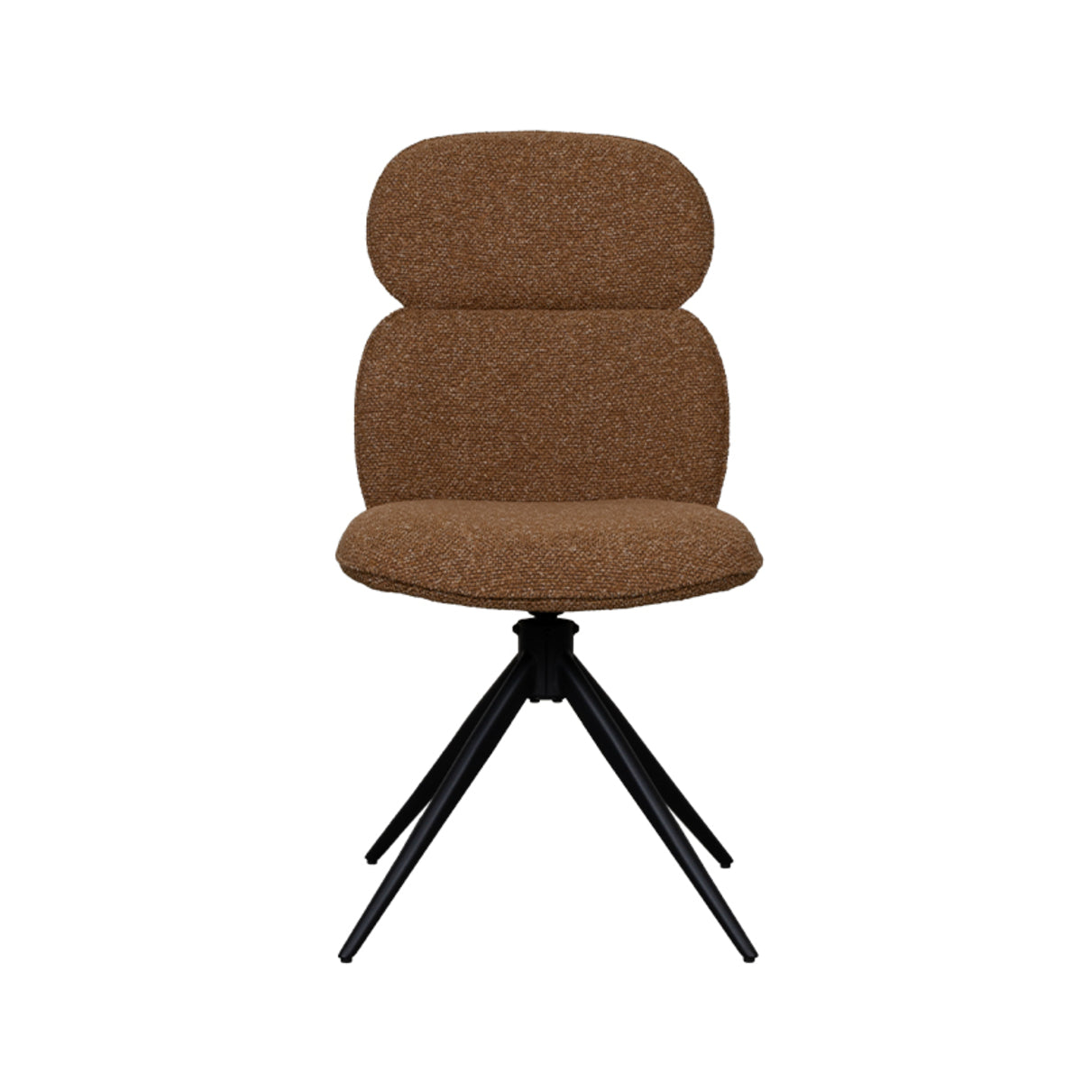 Label51 - Chaise de salle à manger Finn - Bouclette - Corail - 49 x 62 x 91 cm