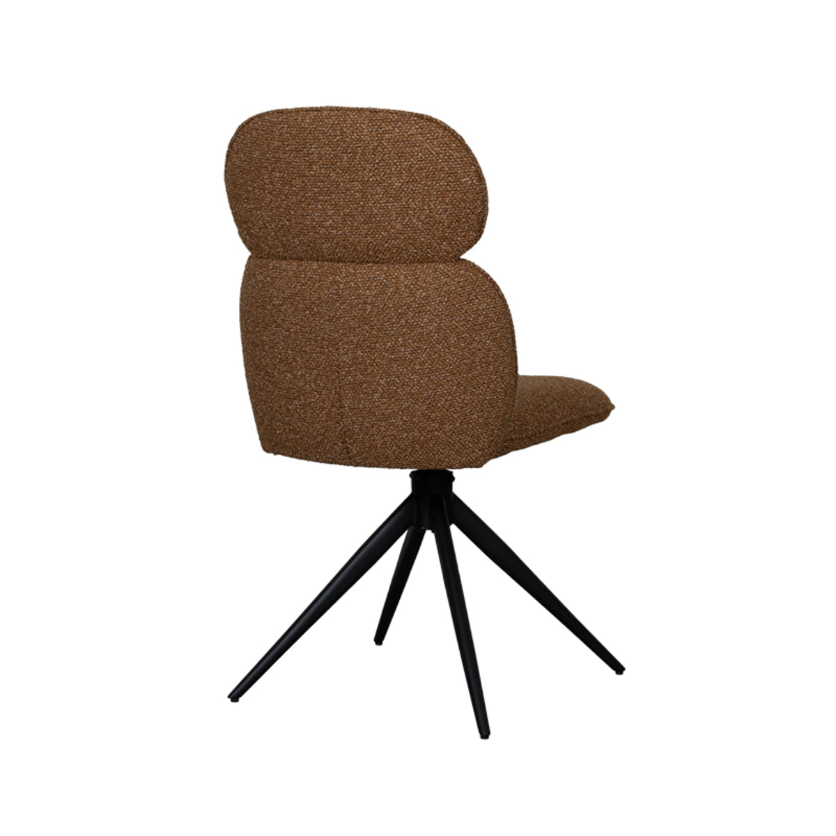 Label51 - Chaise de salle à manger Finn - Bouclette - Corail - 49 x 62 x 91 cm