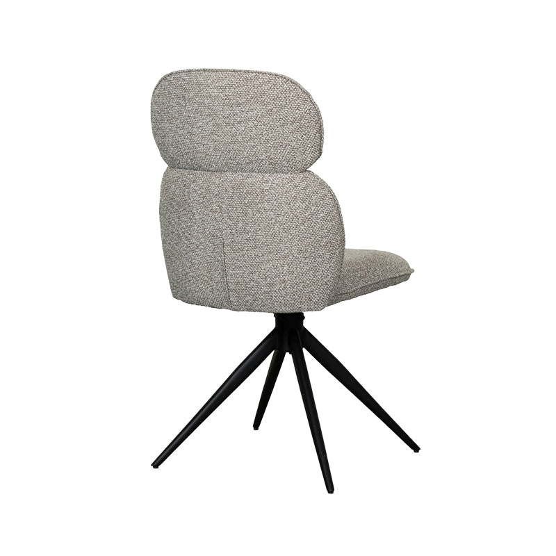 Label51 - Eetkamerstoel Finn - Bouclé - Mushroom - 49 x 62 x 91 cm