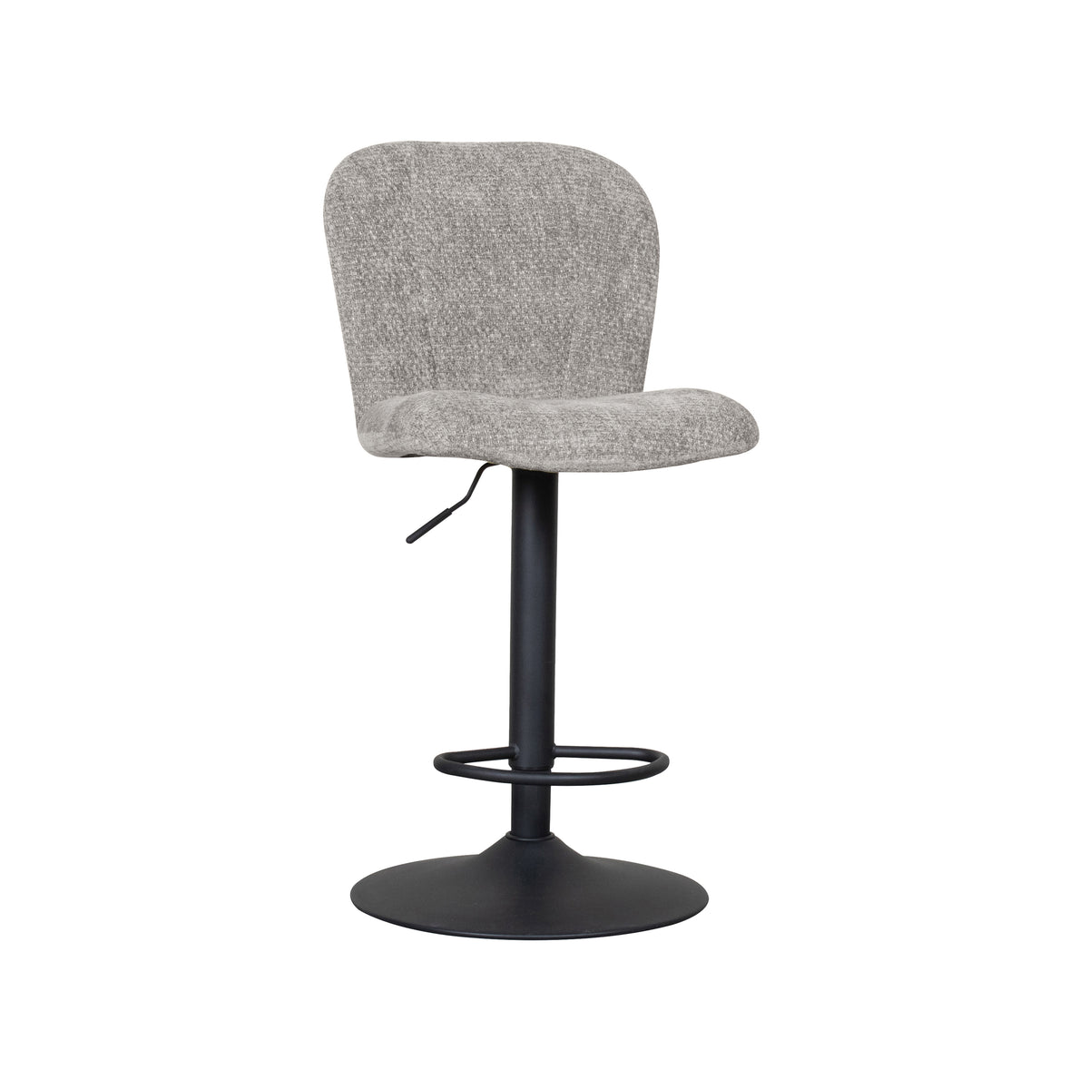 Label51 - Tabouret de bar Vino - Tissu - Gris pierre - 45 x 53 x 95-116 cm