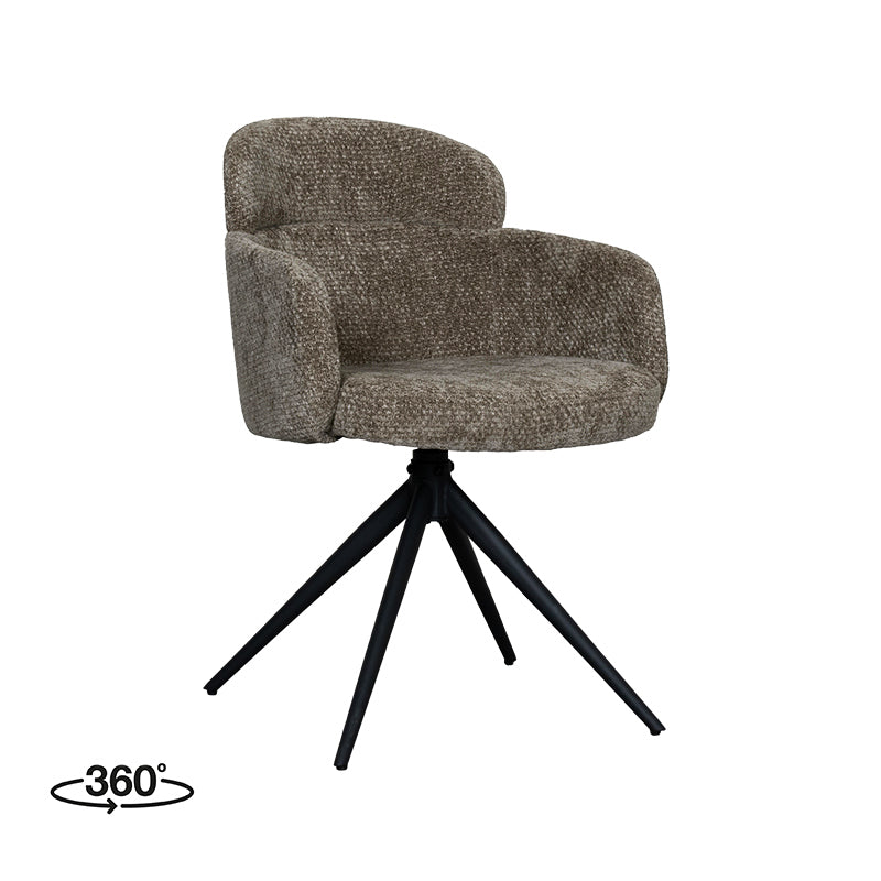 Label51 - Eetkamerstoel Levi - Stof - Hunter groen - 56 x 60 x 80 cm