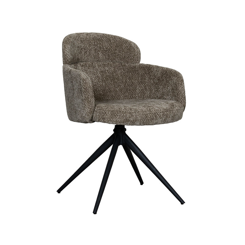 Label51 - Eetkamerstoel Levi - Stof - Hunter groen - 56 x 60 x 80 cm