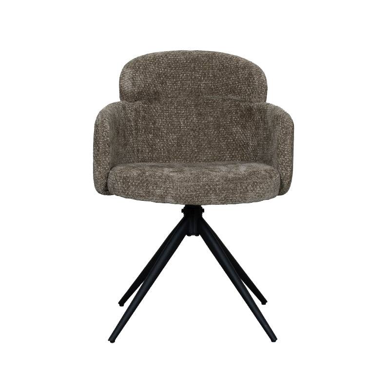 Label51 - Eetkamerstoel Levi - Stof - Hunter groen - 56 x 60 x 80 cm