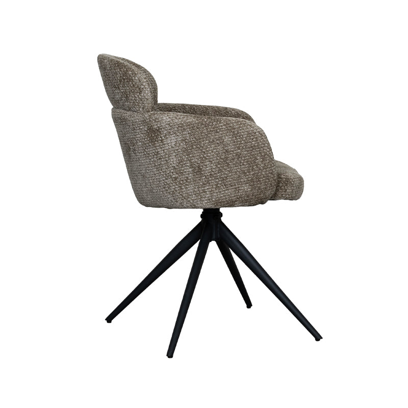 Label51 - Eetkamerstoel Levi - Stof - Hunter groen - 56 x 60 x 80 cm