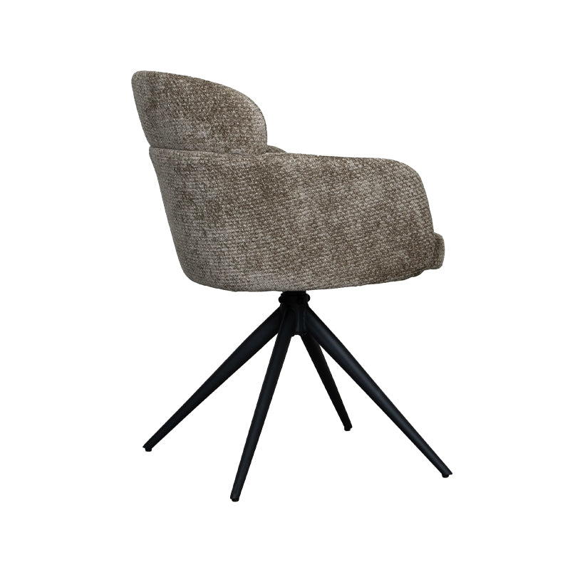 Label51 - Eetkamerstoel Levi - Stof - Hunter groen - 56 x 60 x 80 cm