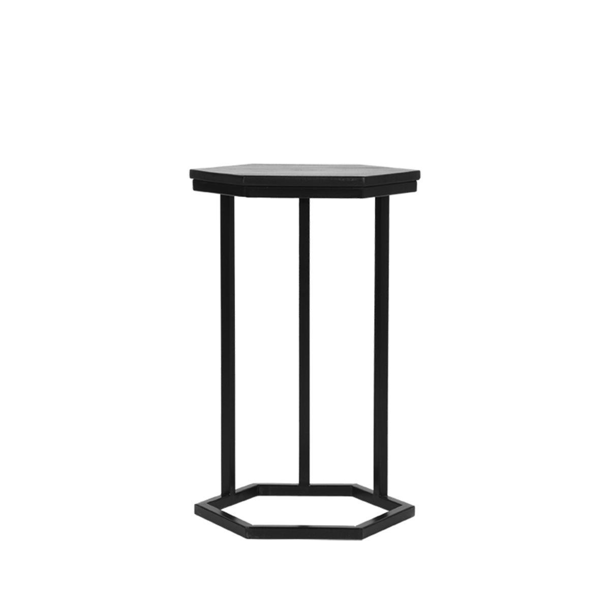 Label51 - Table pour ordinateur portable Slide - Bois de manguier - Noir - 40 x 40 x 62 cm