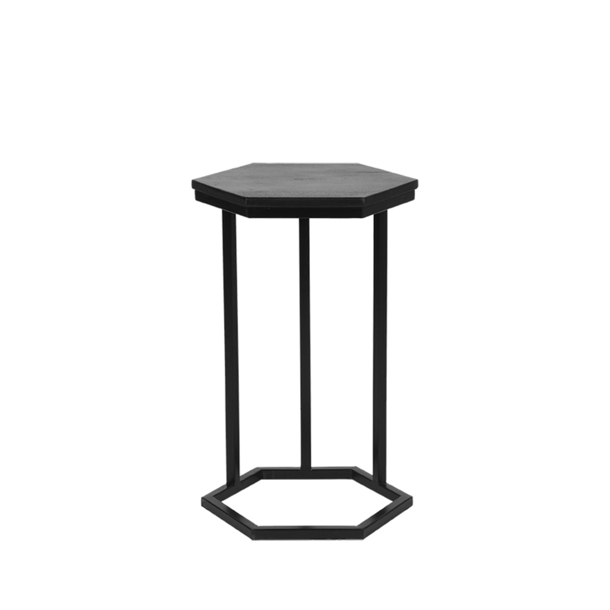 Label51 - Table pour ordinateur portable Slide - Bois de manguier - Noir - 40 x 40 x 62 cm