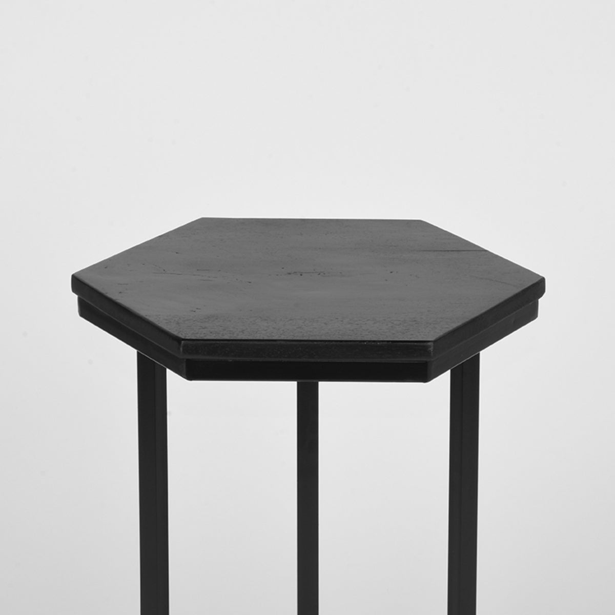 Label51 - Table pour ordinateur portable Slide - Bois de manguier - Noir - 40 x 40 x 62 cm