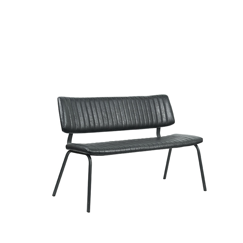 Label51 - Banc de salle à manger Gusto - Similicuir - Noir - 120 x 63 x 81 cm