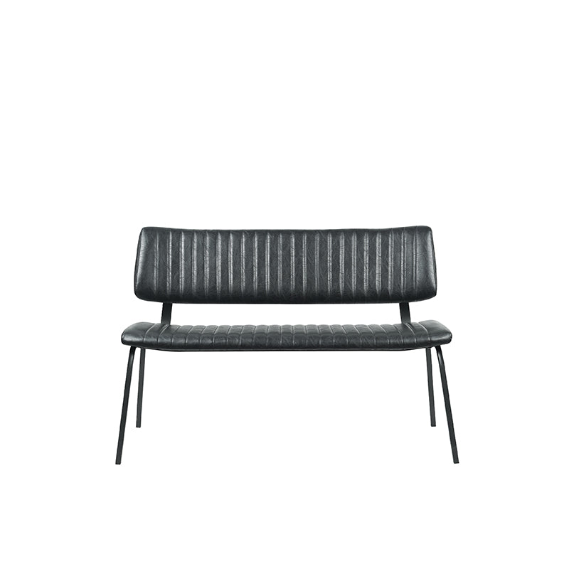 Label51 - Banc de salle à manger Gusto - Similicuir - Noir - 120 x 63 x 81 cm