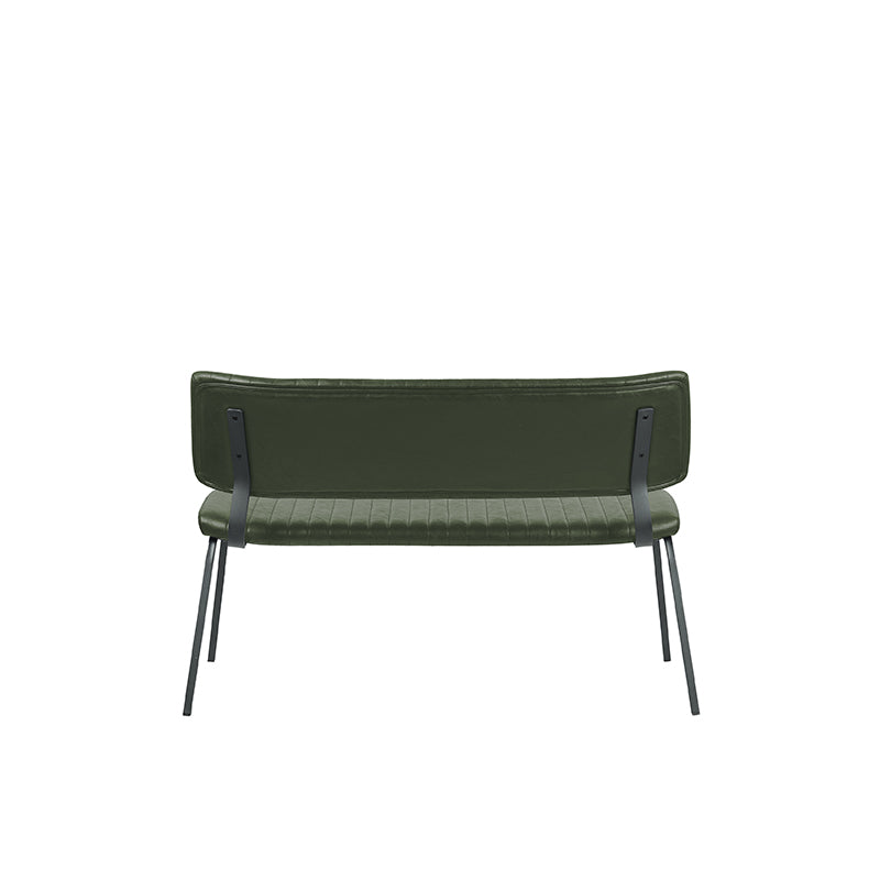 Label51 - Banc de salle à manger Gusto - Similicuir - Vert chasseur - 120 x 63 x 81 cm