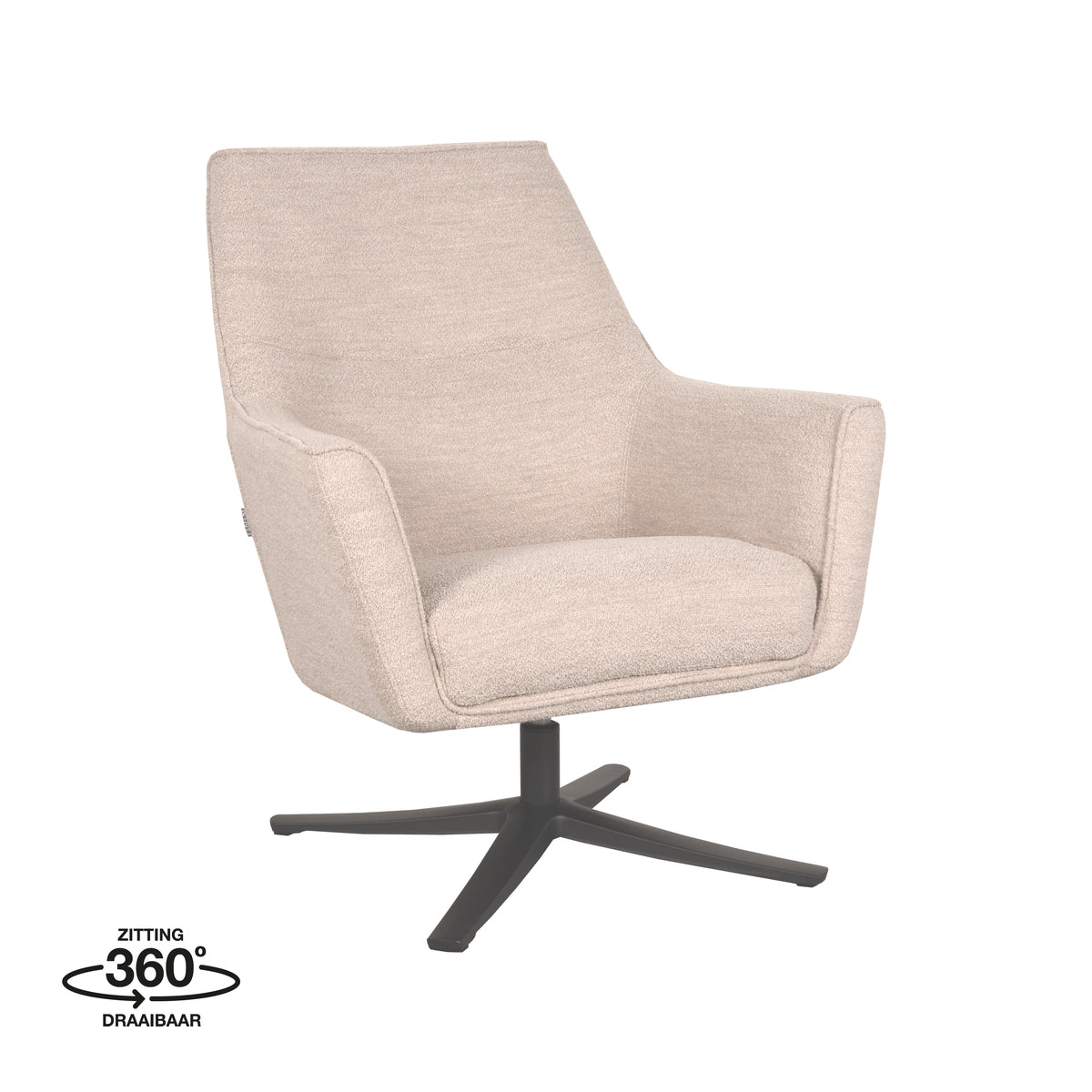 LABEL51  - Fauteuil Tod - Naturel - Boucle - 90x50x42 cm