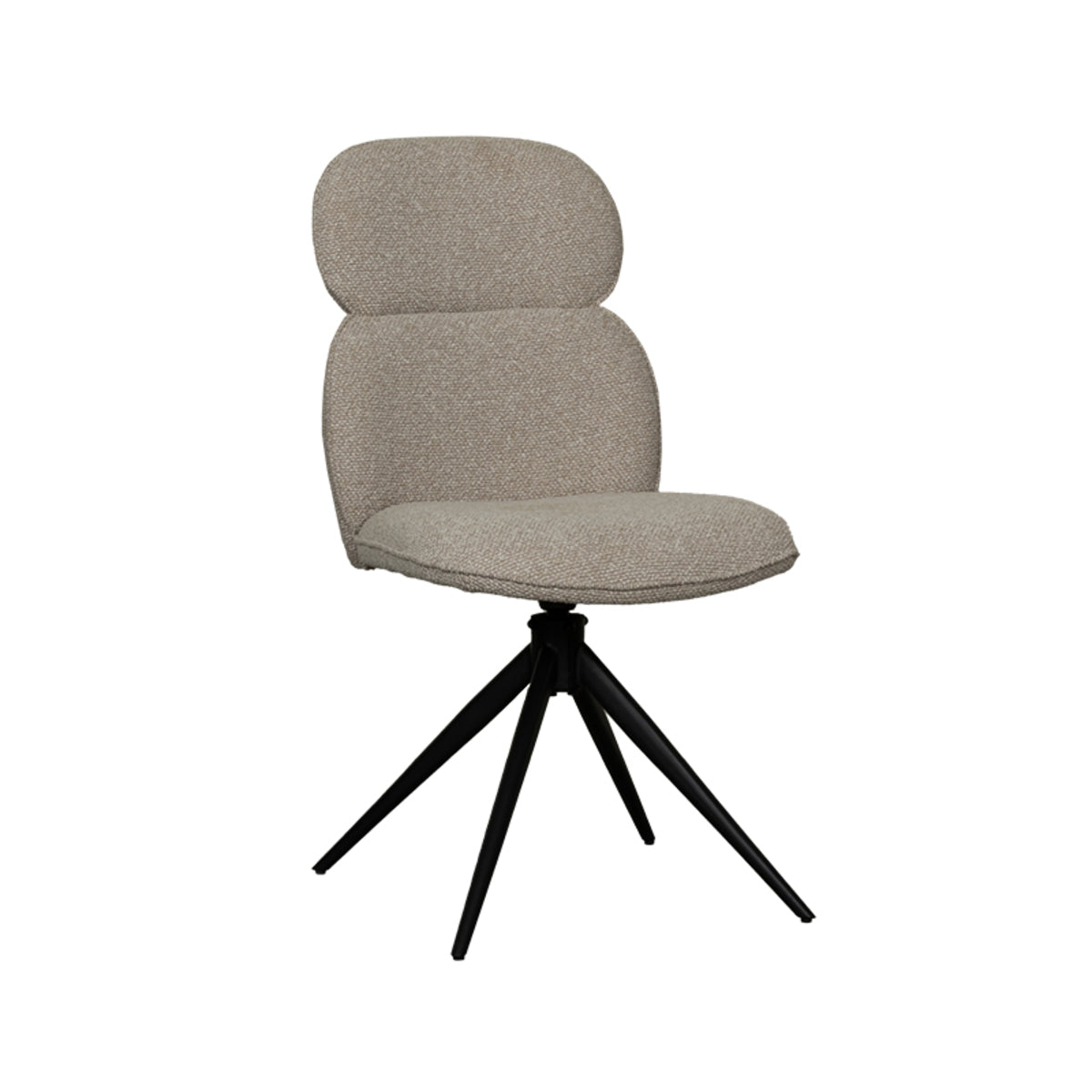 Label51 - Chaise de salle à manger Finn - Bouclette - Naturel - 49 x 62 x 91 cm