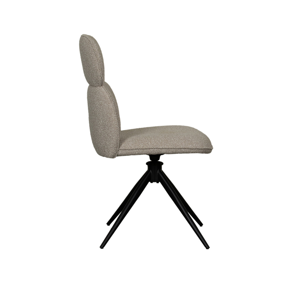 Label51 - Chaise de salle à manger Finn - Bouclette - Naturel - 49 x 62 x 91 cm