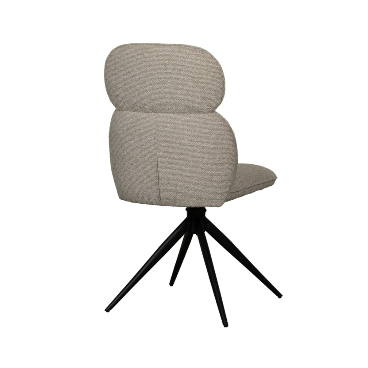 Label51 - Chaise de salle à manger Finn - Bouclette - Naturel - 49 x 62 x 91 cm