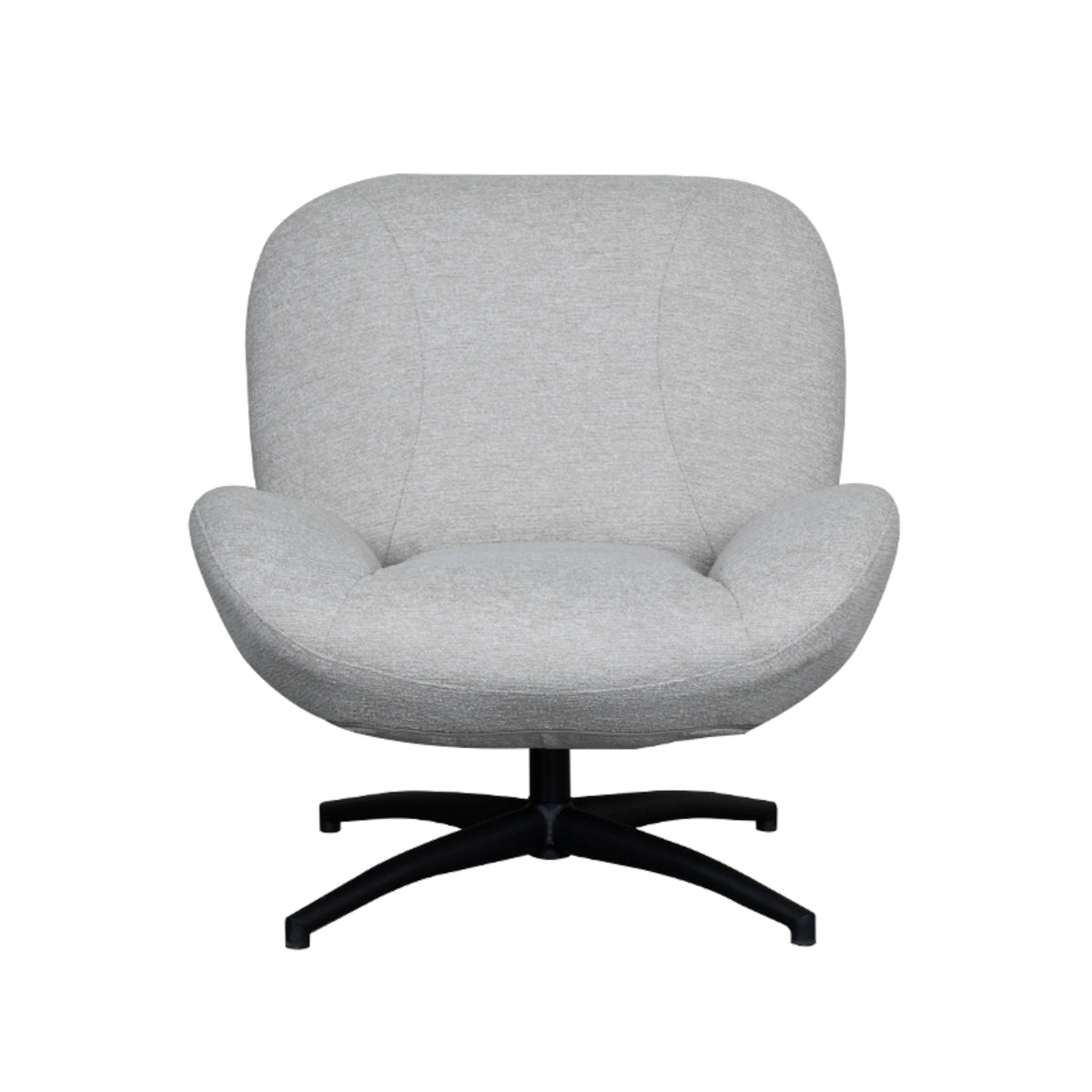 Label51 - Fauteuil pivotant Clayton - Tissu - Naturel - 82 x 89 x 91 cm