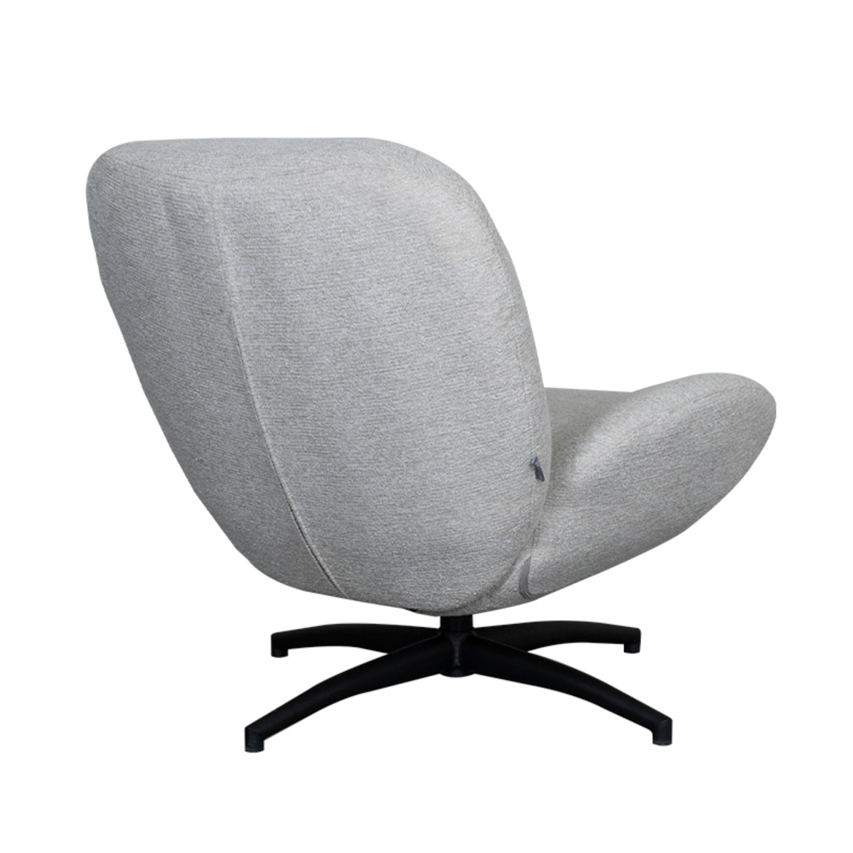Label51 - Fauteuil pivotant Clayton - Tissu - Naturel - 82 x 89 x 91 cm