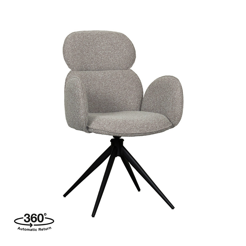 Label51 - Chaise de salle à manger Vidar - Bouclé - Champignon - 58 x 62 x 91 cm